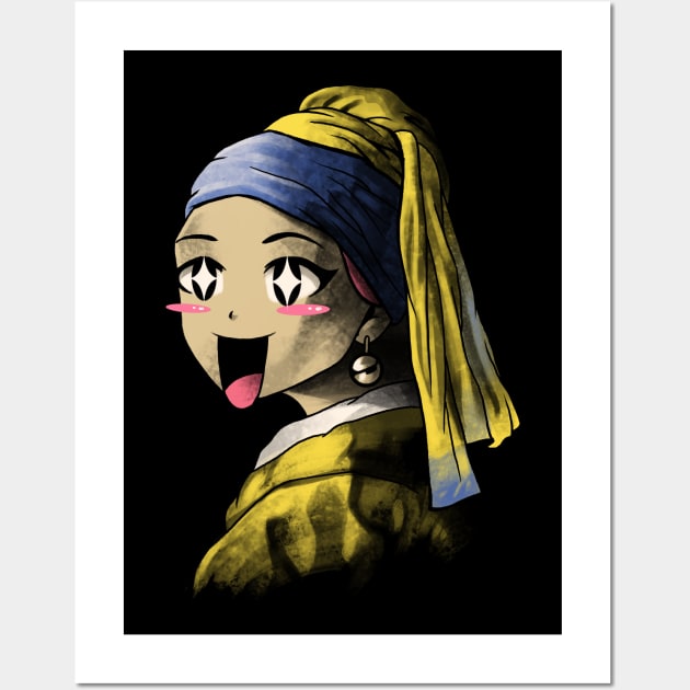 Kawaii with a Pearl Earring Wall Art by Vincent Trinidad Art